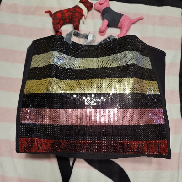 Victoria's Secret BLING Tote + Makeup Bag Set NWT - Picture 14 of 16